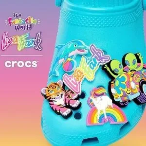 CROCS Lisa Frank unicorn print with Lisa Frank charms. Crocs Lisa Frank 5 Pack Jibbitz Shoes New, Authentic Charm  main image 4